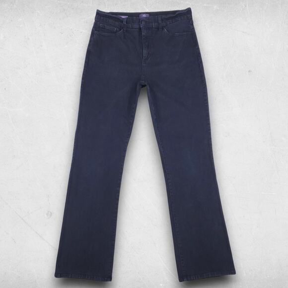 NYDJ Sarah Jeans Women 12 Dark Blue Relaxed Bootcut Western Modern Sustainable - Picture 1 of 11